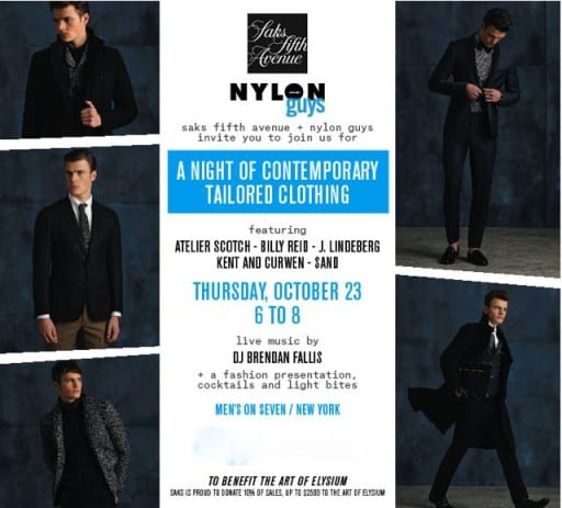 Saks Fifth Avenue Hosts A Night of Contemporary Tailored Clothing