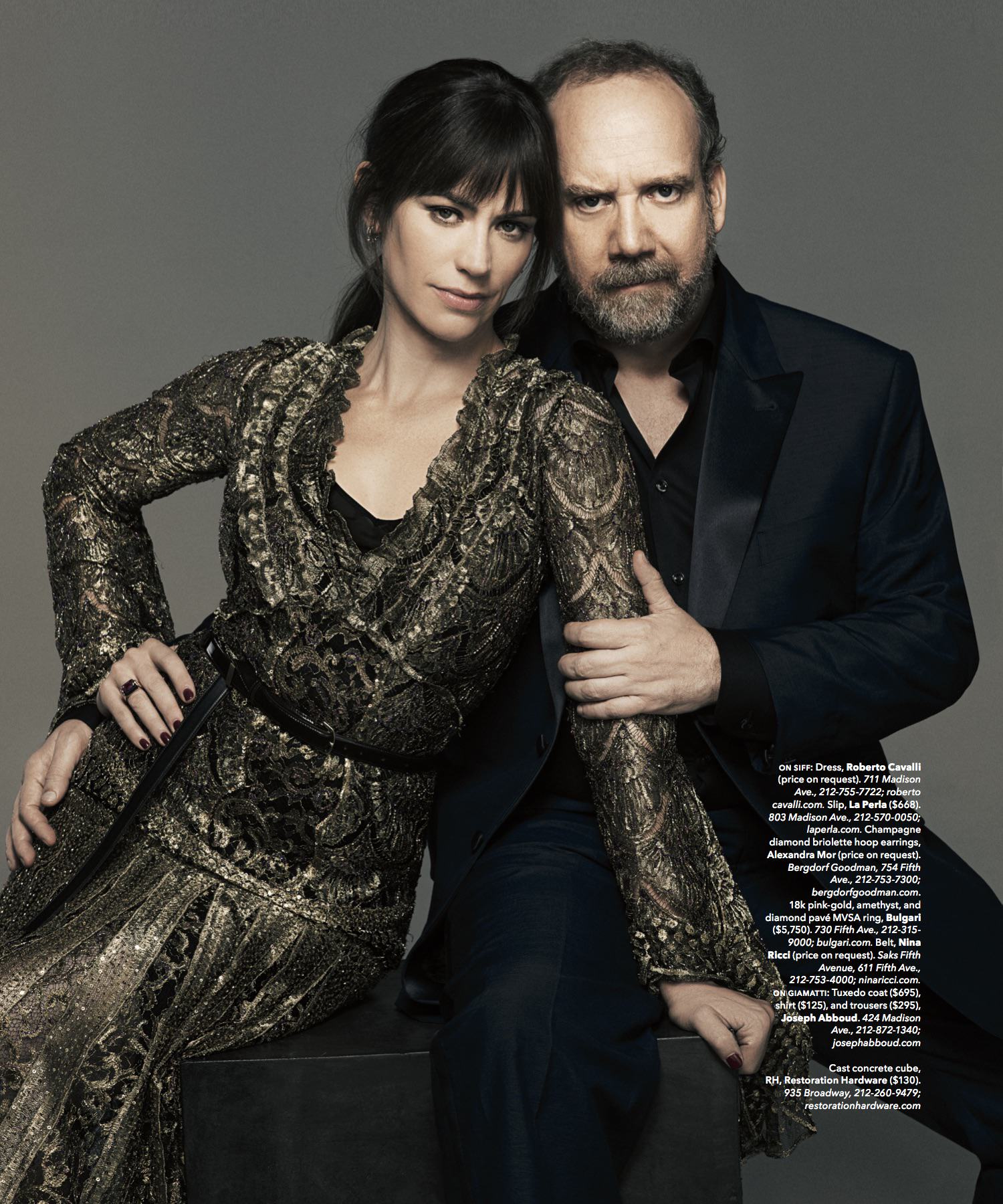 Billions Stars Paul Giamatti and Maggie Siff Celebrate Gotham Magazine’s Fall Fashion Issue