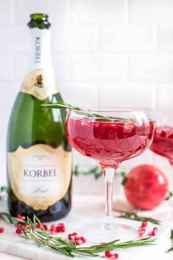 Korbel Pomegranate Champagne Cocktail