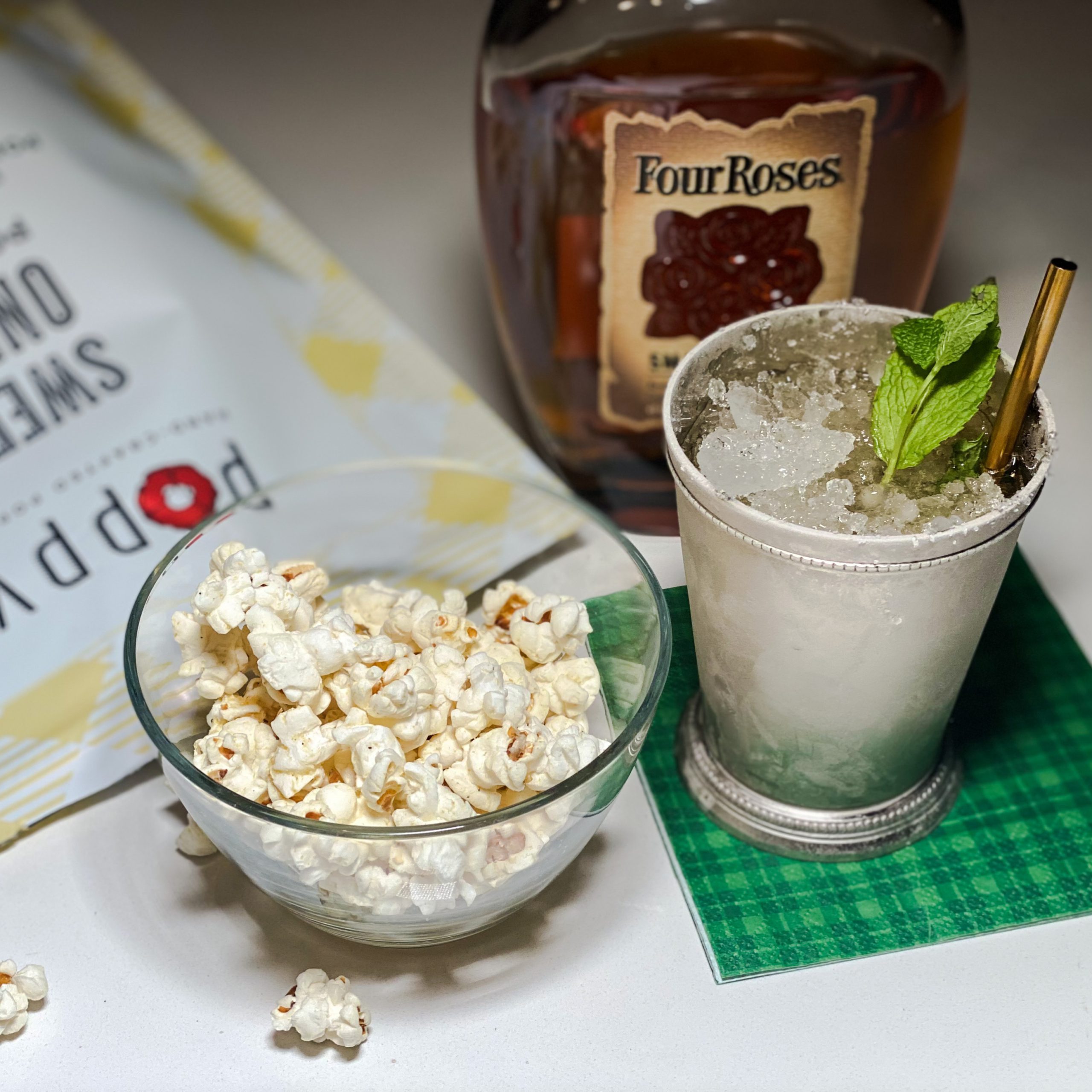 Mint Julep Cocktail Pairs Well With Sweet Onion Popcorn