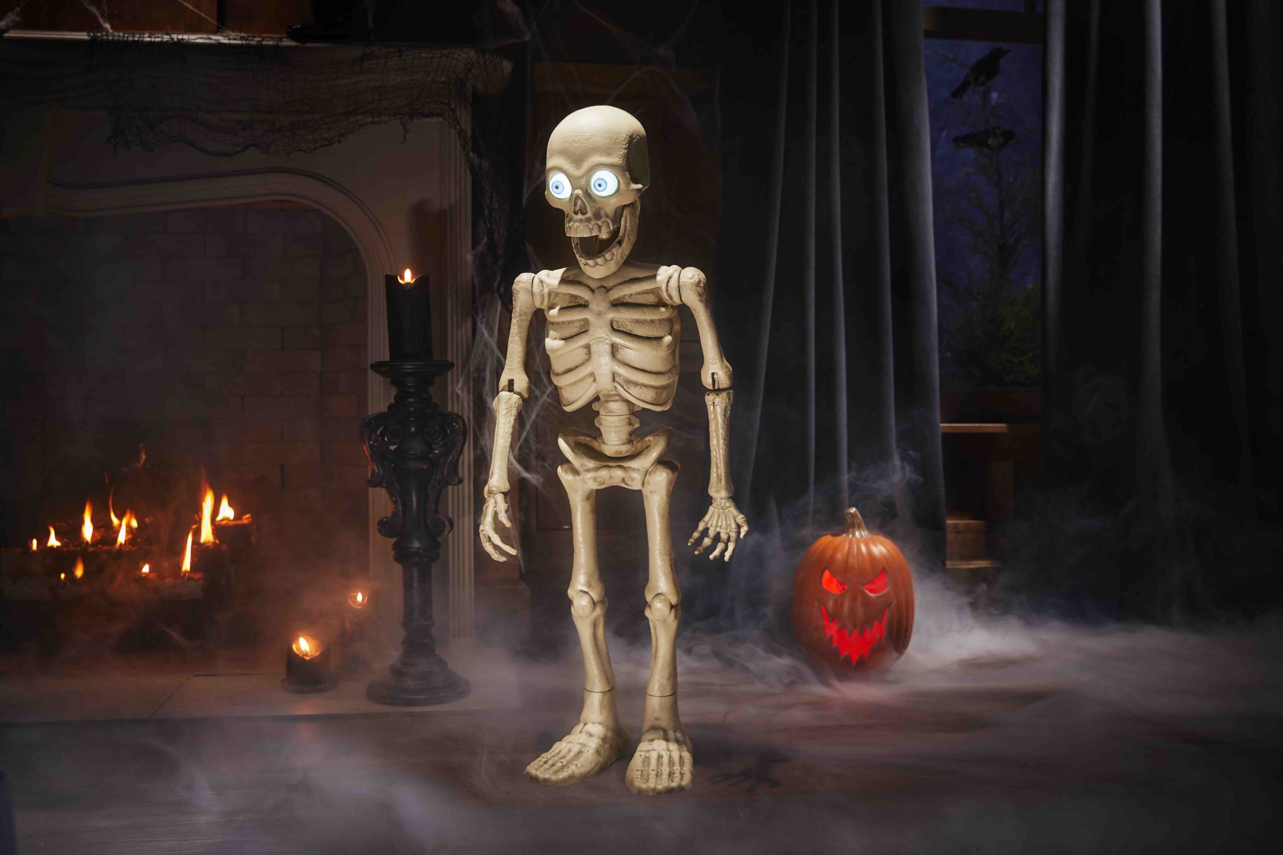 3 FT ANIMATED LED DANCING SKELETON-2 Halloween Decorations Indoors for Every Room